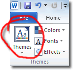 Themes Button In Word